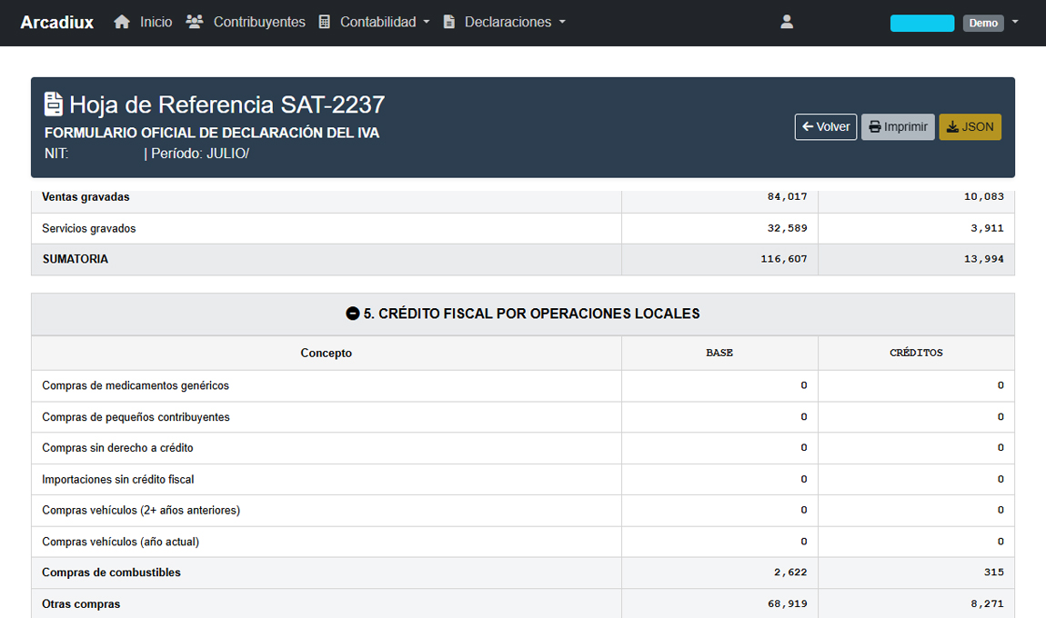Declaraguate listo en Arcadiux